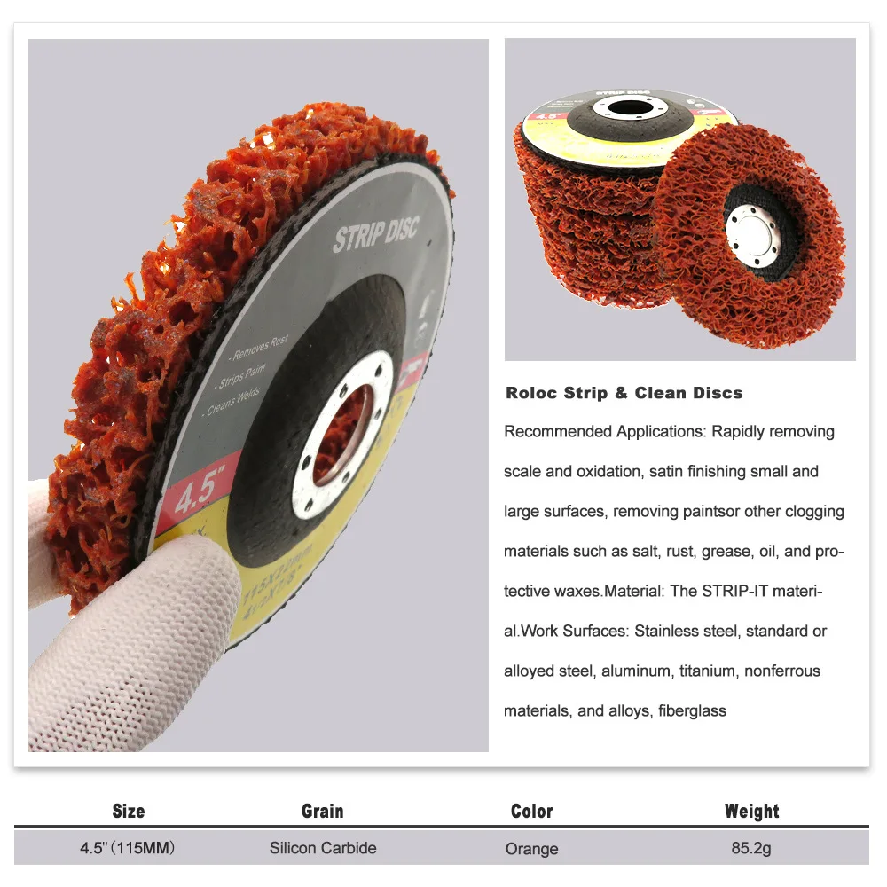 1 Stück 4,5 Zoll 115mm Scheibe Schleif scheibe Farbe Rostent ferner saubere Schleif scheiben für langlebige Winkels chl eifer Auto LKW Motorräder