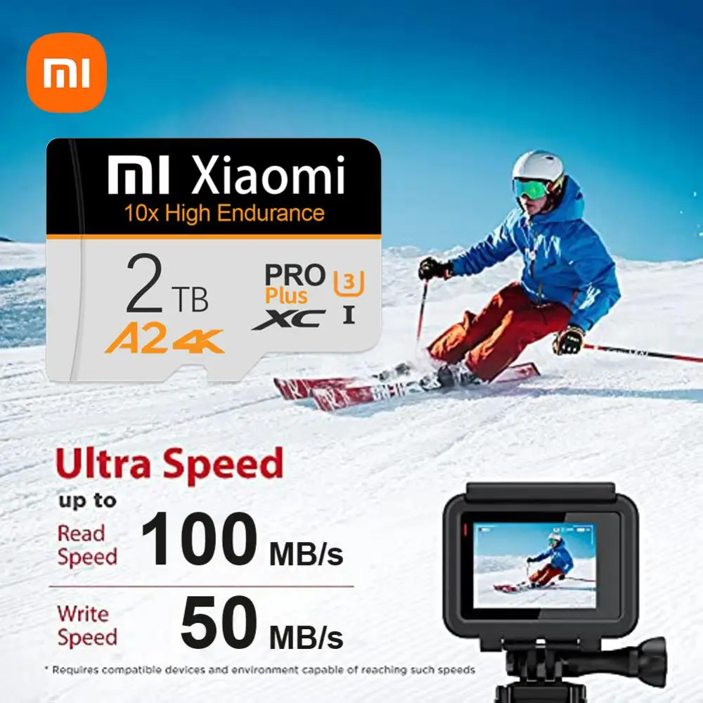 Xiaomi 1TB 2TB SD Card Extreme Pro Memory Card High Speed U3 4K UHD Video Micro TF SD Card C10 V30 Flash Cards for Camera PC Cam