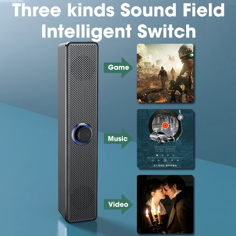 Bluetooth 4D Surround Speaker Home Theater Sound System Computer Soundbar For TV Subwoofer Wired Stereo Strong Bass