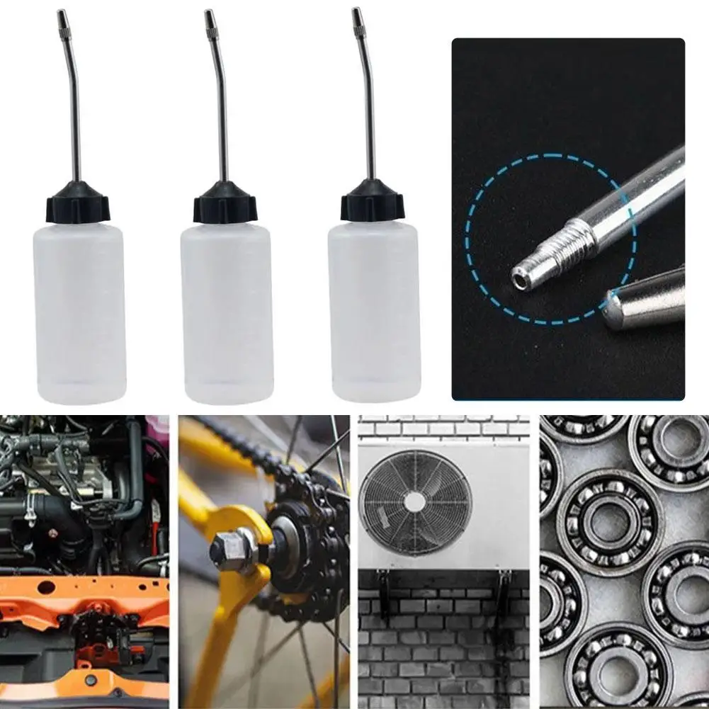 120ML Car Fuel Can Sewing Machine Oil Bottle Plastic Long Nozzle Storage Pot Oiler Portable Leakproof Liquid Bottles