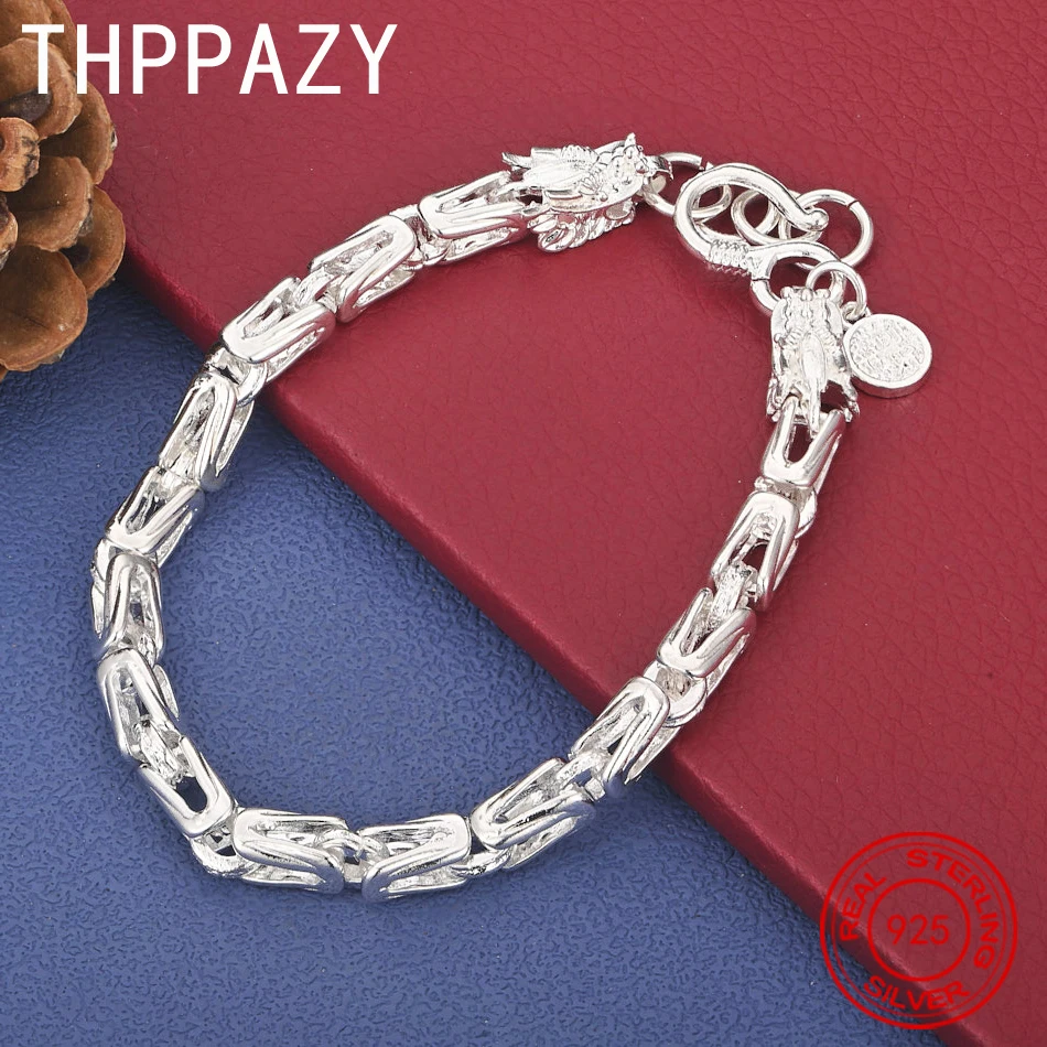 

Браслет THPPAZY из стерлингового серебра 925 пробы с изображением дракона, высококачественные модные украшения для женщин, романтический подарок на свадьбу, классический подарок