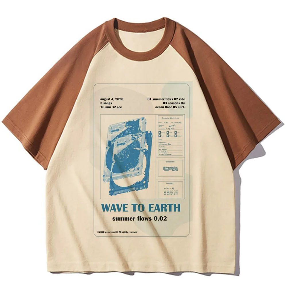 Wave to Earth t shirt women graphic tee Tee female y2k harajuku graphic clothing