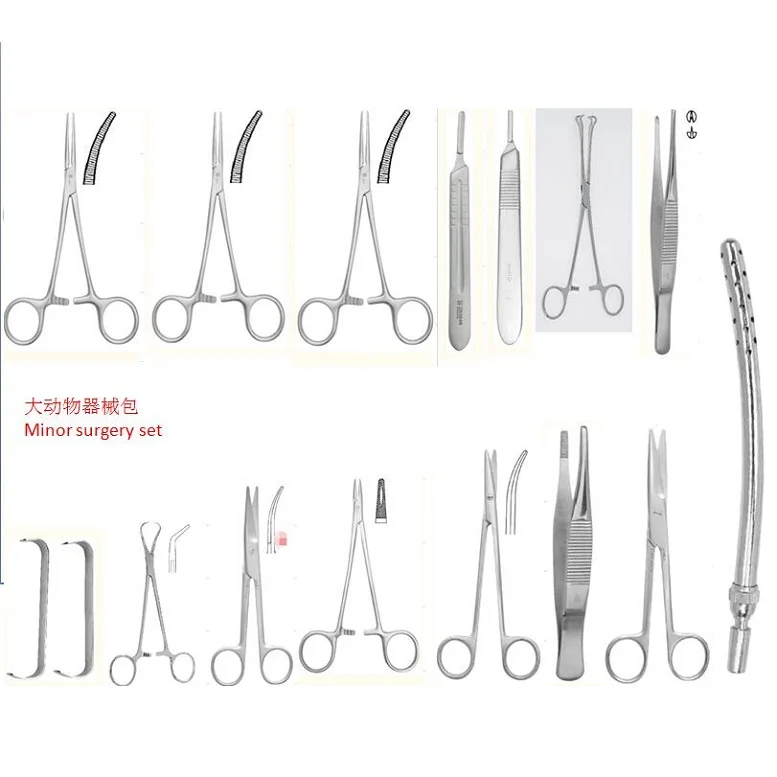 Instrumento quirúrgico veterinario de alta calidad, instrumentos de operación de animales