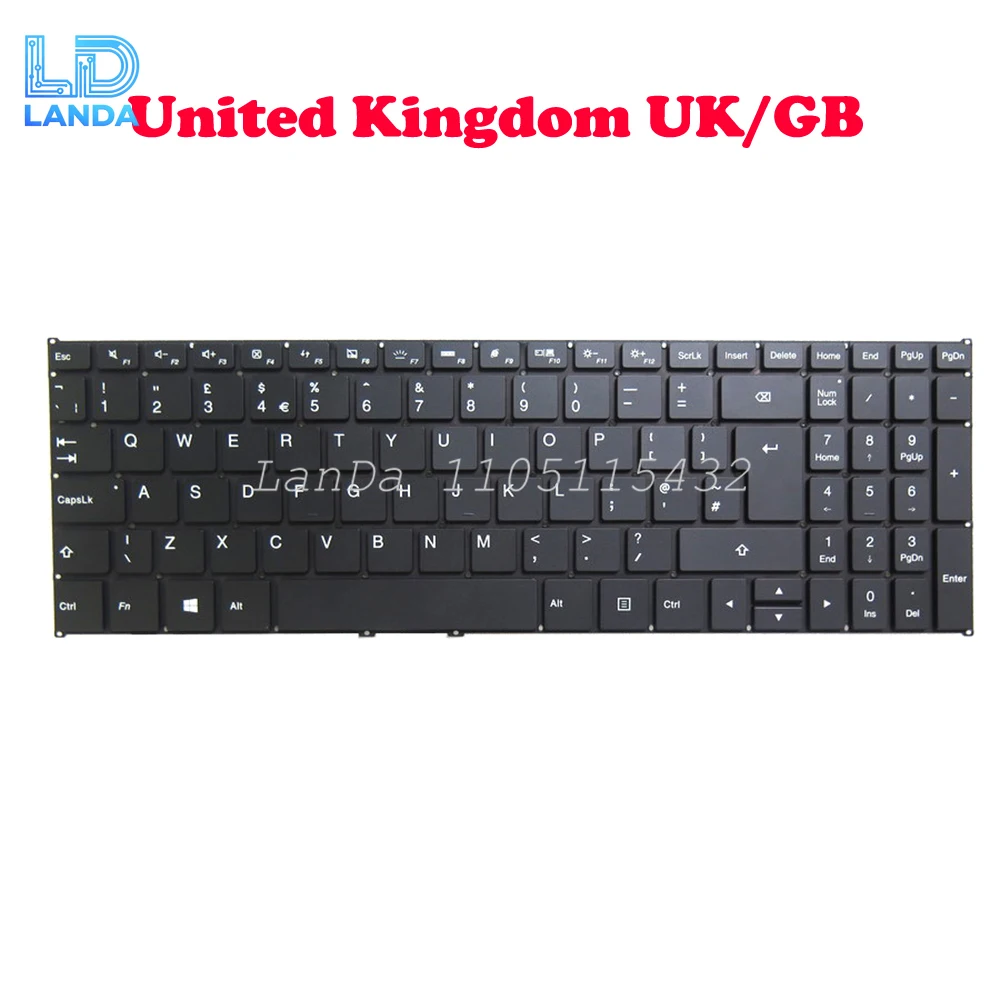 Laptop Backlit Keyboard For Teclast TBOLT 10 DG English US United Kingdom UK Russian RU Black No Frame New