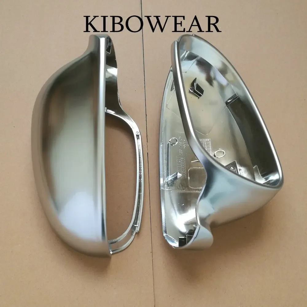 2pcs Matte Chrome Side Mirror Covers For VW Golf MK5 GTI 5 Passat B6 Jetta MK5 R36 R32 Golf Plus Variant Silver Caps door wing