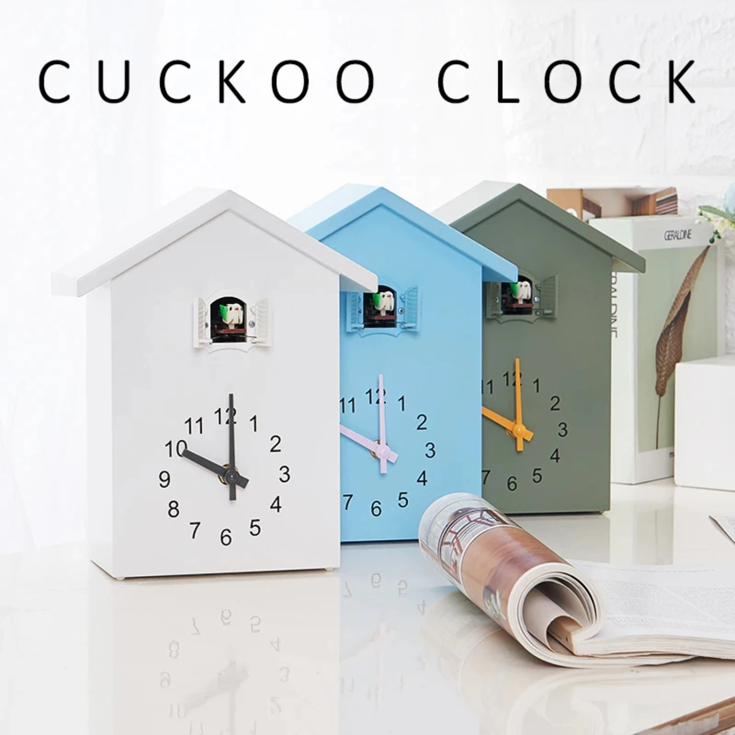 

20x25cm Cuckoo Quartz Wall Clock Modern Bird Home Living Room Hanging Watch Horologe Clocks Timer Office Home Decoration Gifts