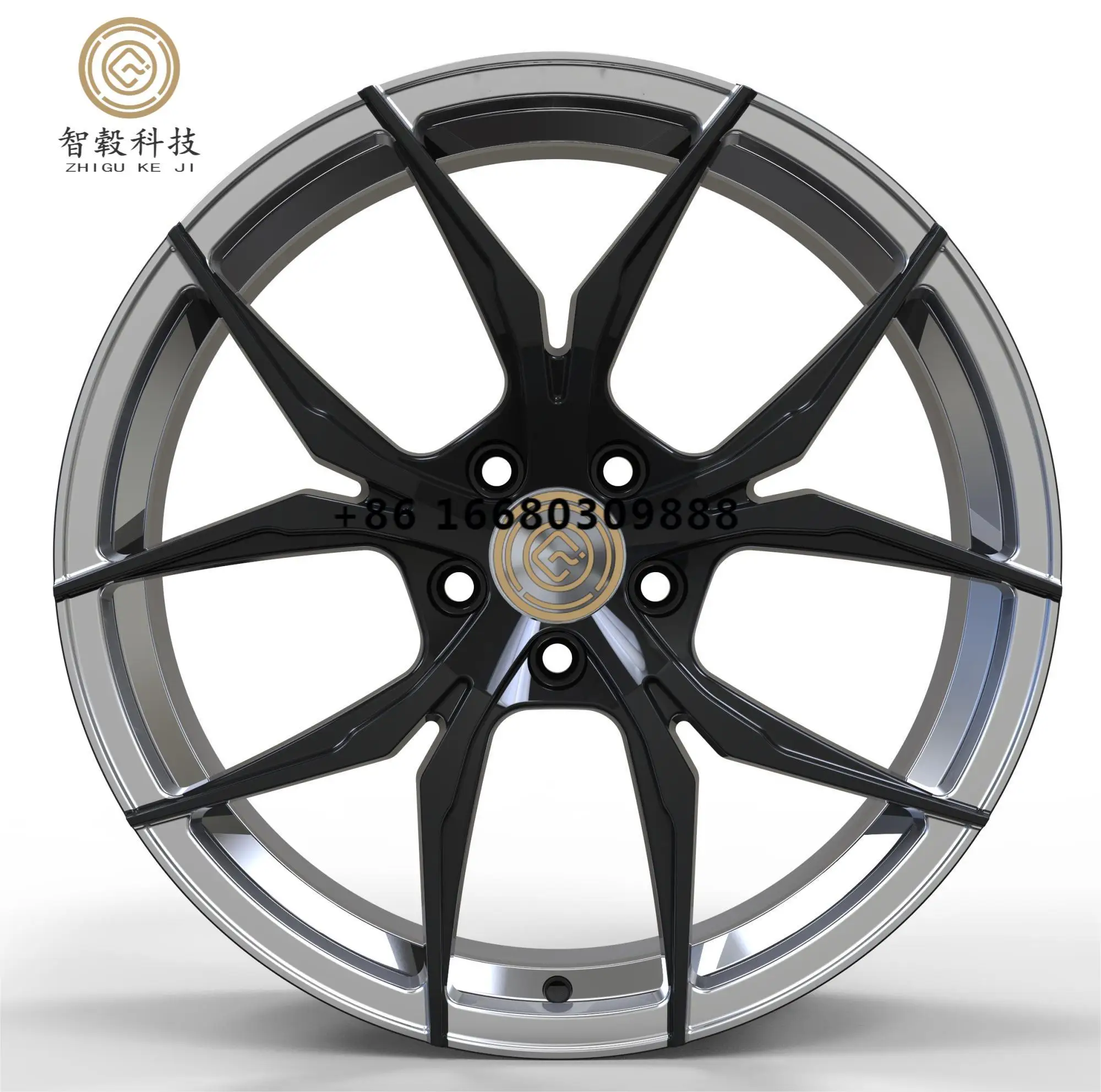 ZhiGu Monoblock Forged Alloy Wheels Rims High Strength Aluminum Alloy Forged 5 Holes 5*112/130 Wheel Hub 16-24 Inch