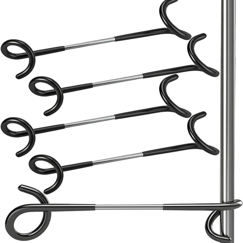Outdoor Camping Light Hook Stainless Steel Tree Poles S-Hook Camping Tent Hanging Lamp Hanger Non-slip Garden Lantern Hooks