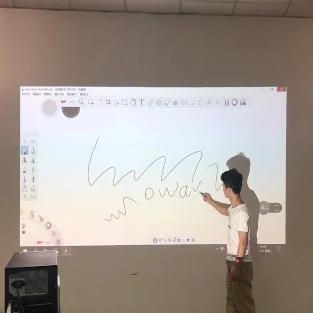 Pen Touch Screen Digital Smart Board,USB Infrared Laser Electronic Interactive Whiteboard,Portable Flat Panel For Schools,Office