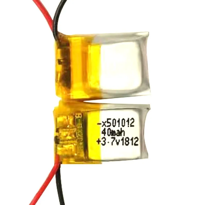 buy more will cheap New 501012-40mAh 3.7V polymer lithium battery, Bluetooth car accessories, high-temperature resistant battery
