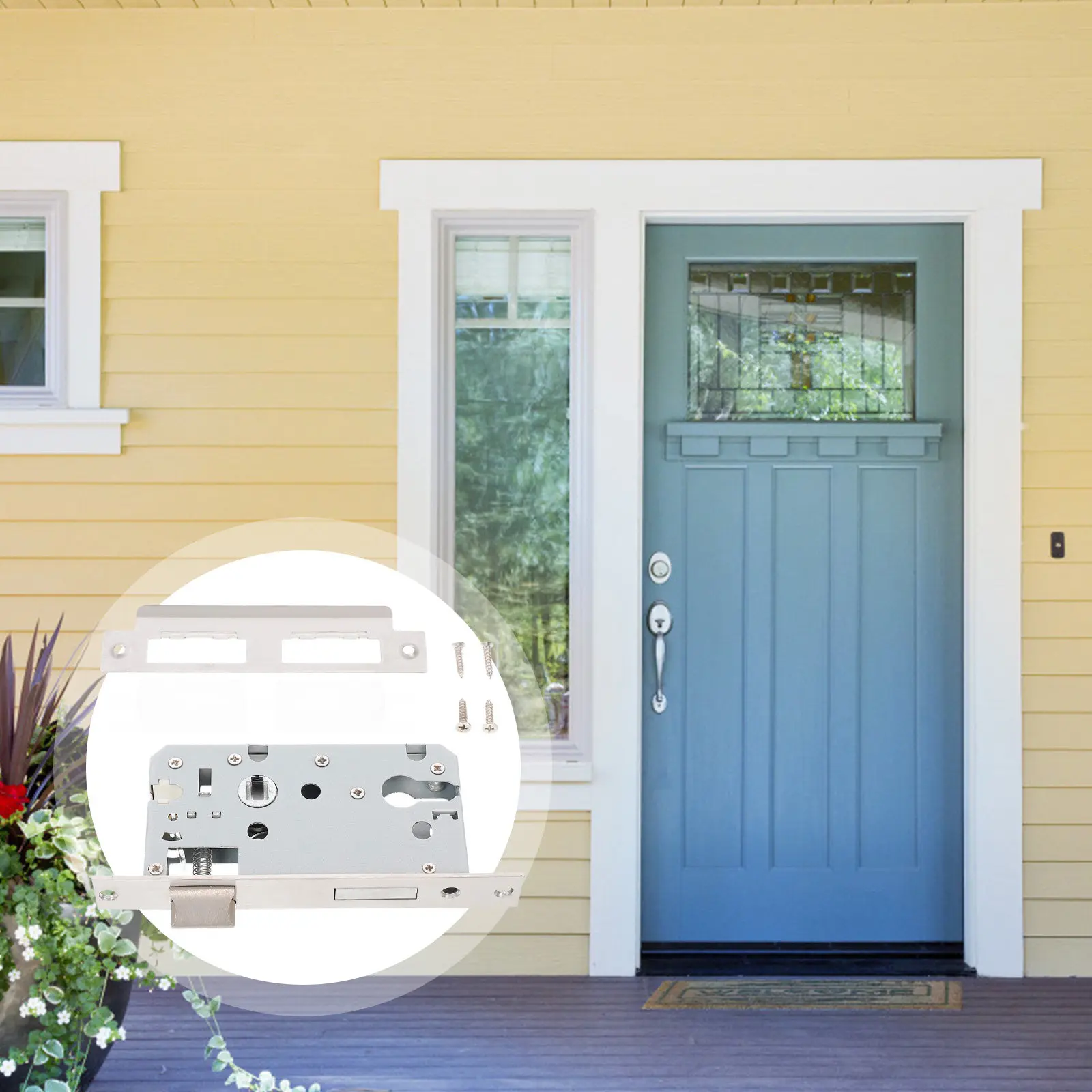 

Реверсивный замок для дома из нержавеющей стали, реверсивная защелка для дверей, подходит для входных дверей, спален, ванных комнат, кабинетов, офисов