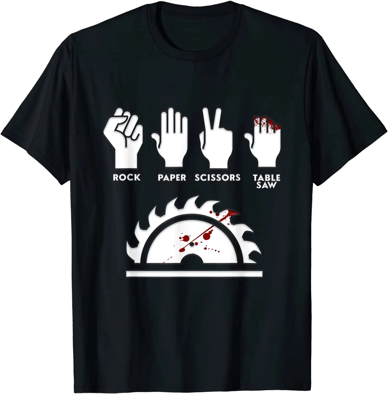 2026 Rock Paper Scissors Table Saw Funny Carpenter T-Shirt Prevailing Men's Tees Normal Top T-shirts Cott