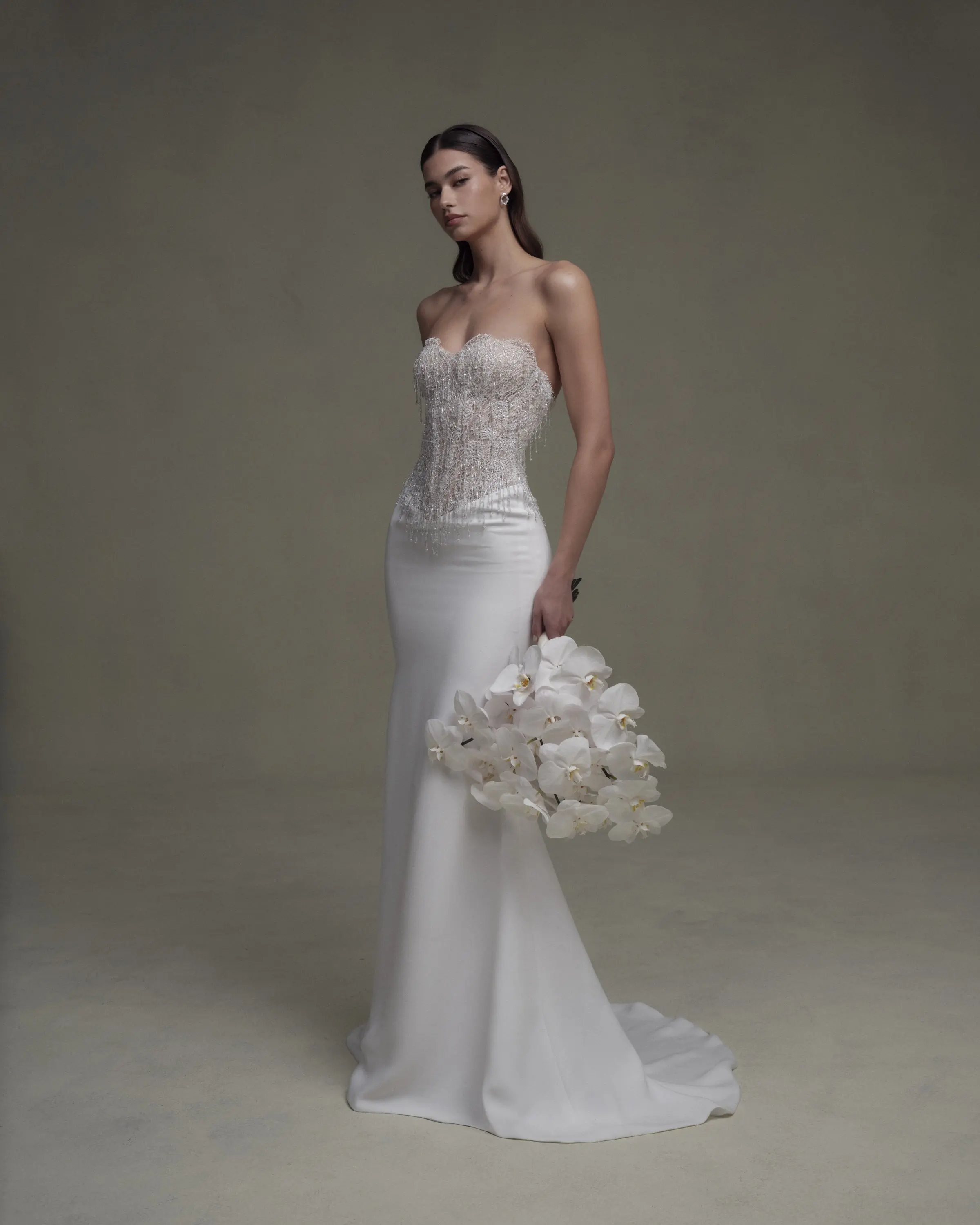 

Wedding Dress Luxo Vestido De Novia Corte Sirena Satin Lace Long Sleeve Boda Civil Vestidos Curvy Bespoke Weddings Dresses Noiva