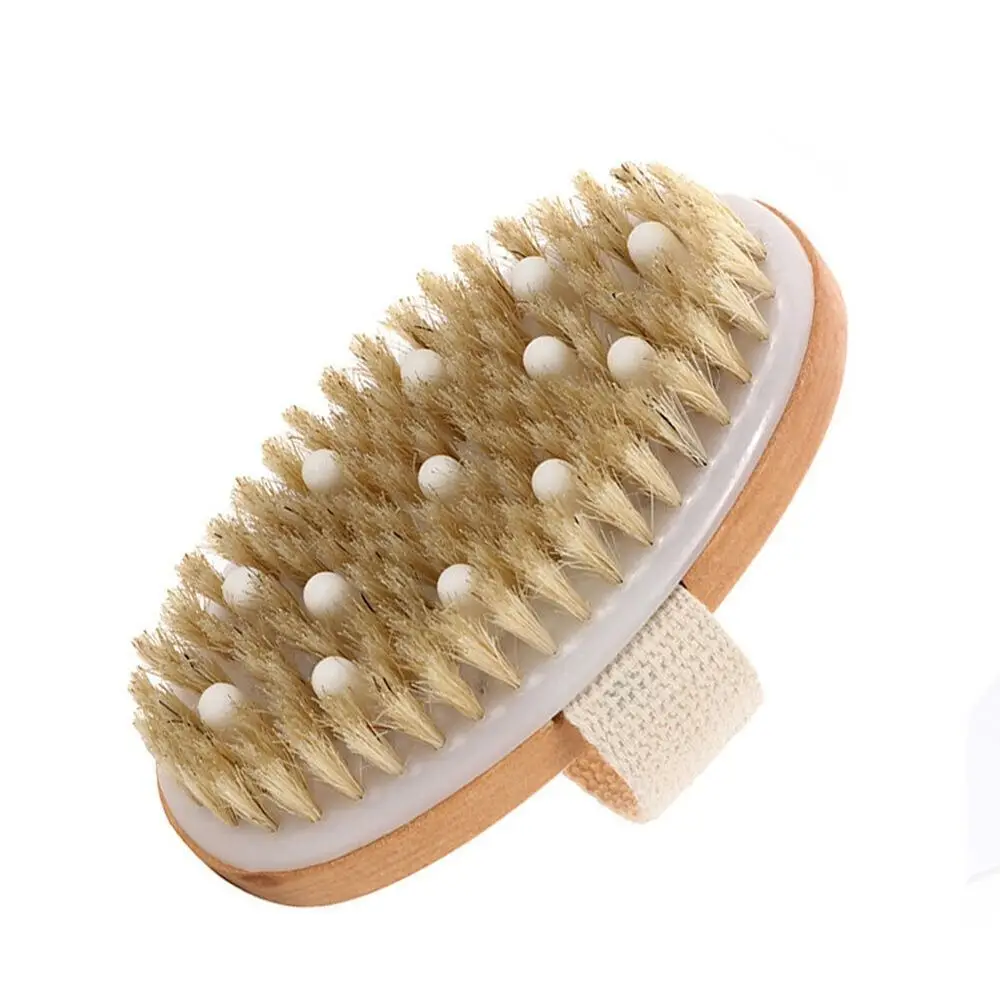 Shower Brush Soft Bristles Body Brush Cellulite Wet Dry Lymphatic Drainage Skin Exfoliating