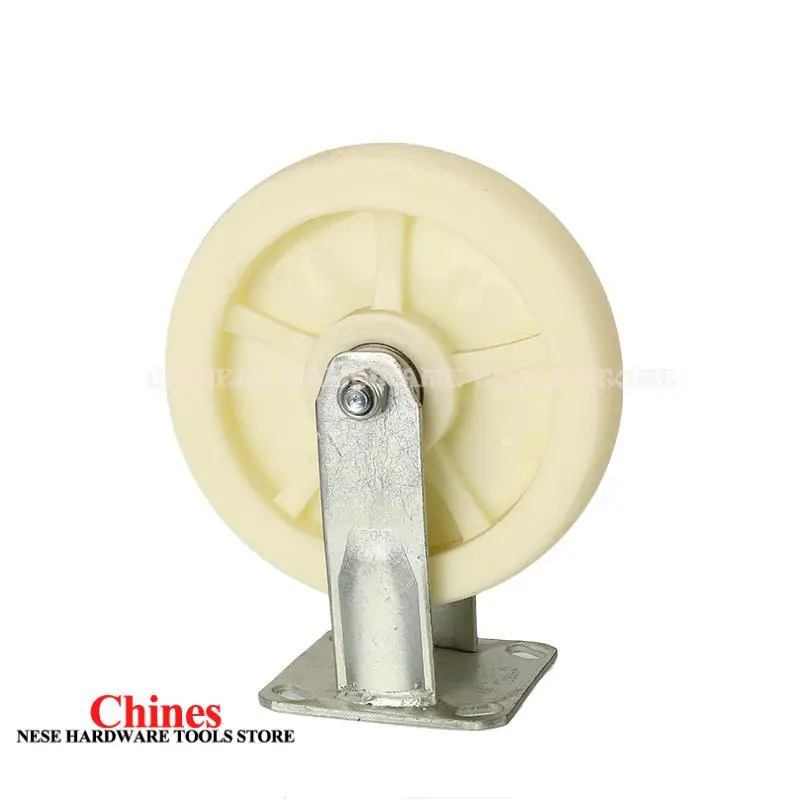 Durable 8-Inch Nylon Fixed Wheel with Stable Orientation Garage No Deviation – Ideal for Kitchen Living Room Applications