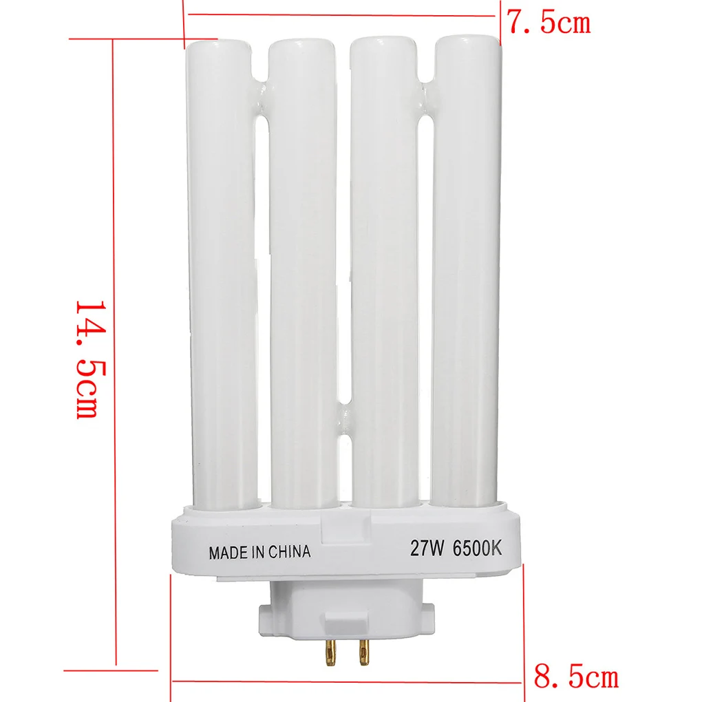 Lampa biurkowa energooszczędna kompaktowa żarówka fluorescencyjna FML 27EX-N 27W 4 Pin Quad 6500K 2H kwadratowa żarówka 4 rzędy