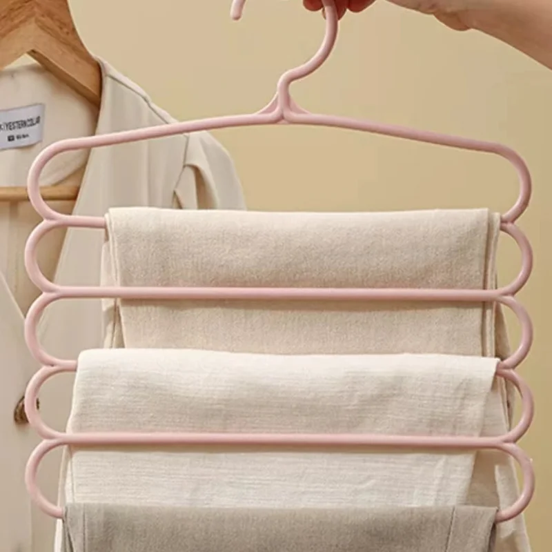 Household Multi-layer Pants Rack 5 Layer Thickened Multi-functional Non-slip Pants Rack Anti-drop Pants