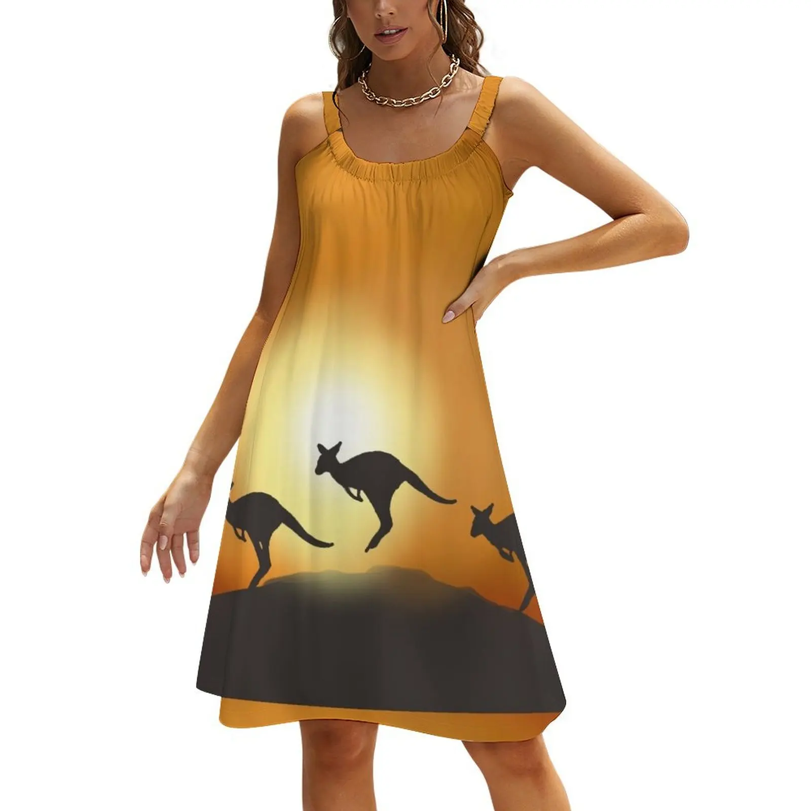 

Kangaroos in the Australian Desert Beach Sling Skirt long sleeve dress dresses for women elegant evening dresses for women 2024