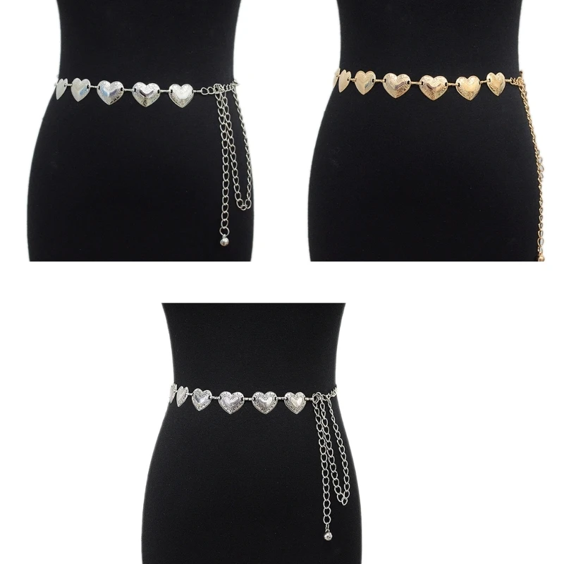 N58F Love Heart Waist Chain Belt Women Belly Chain Fashion Girl Clothing Accessories