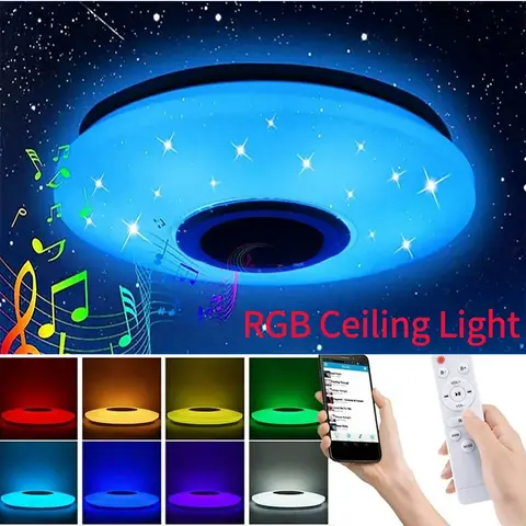 Smart RGB Ceiling Lamps Smart Modern Ceiling Lighting Bluetooth-compatible Home Decoration Smart Ceiling Light for Children Room