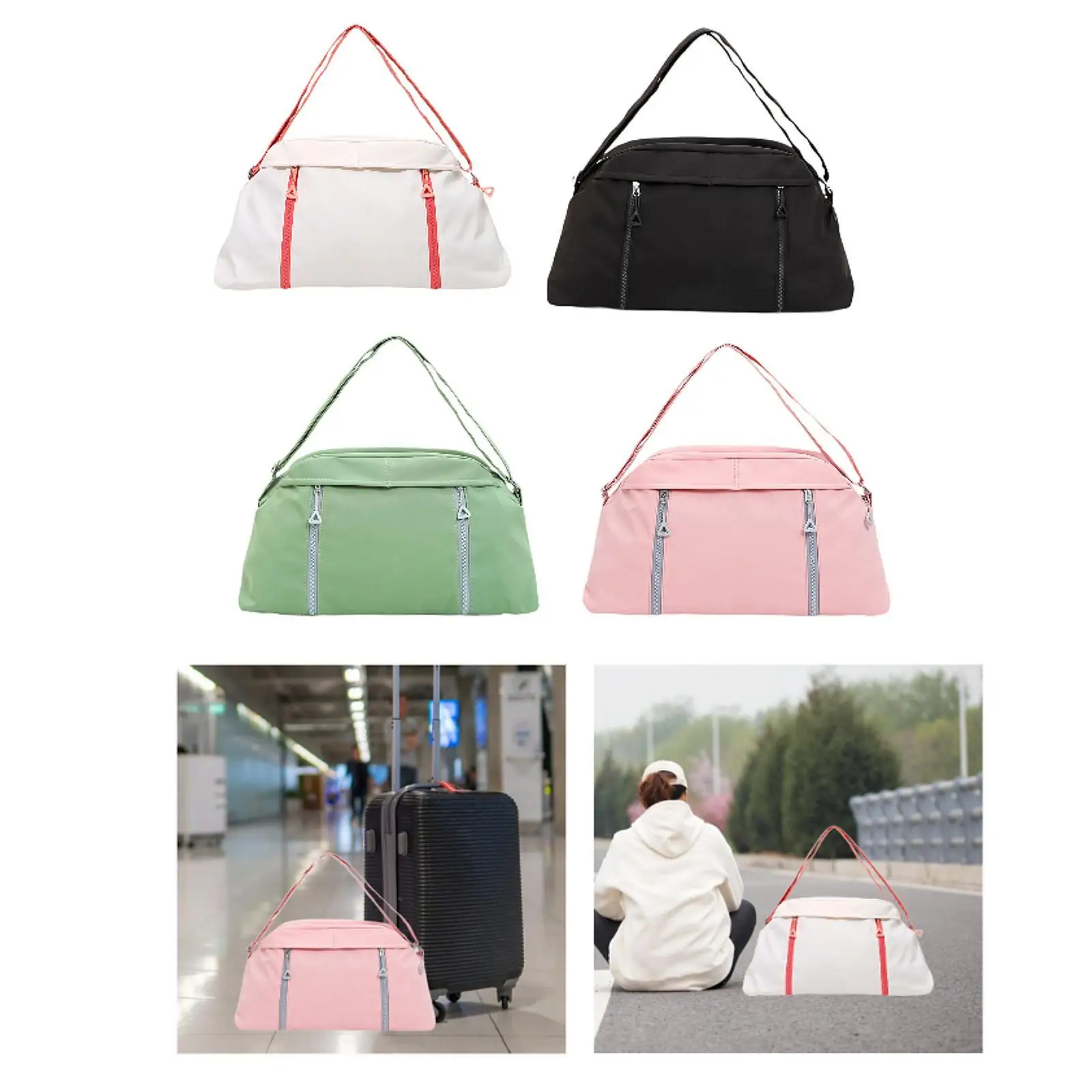 حقيبة سفر من القماش الخشن مقاومة للماء للنساء والرجال مع مقصورات متعددة حقيبة عطلة نهاية الأسبوع لحمام السباحة والشاطئ والرياضات الخارجية