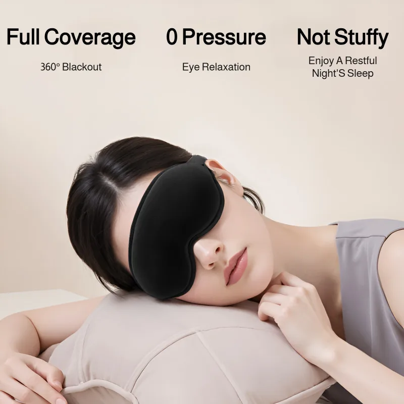 Cloud ice silk eye mask shades without eye pressure summer home sleep memory sponge breathable non-t