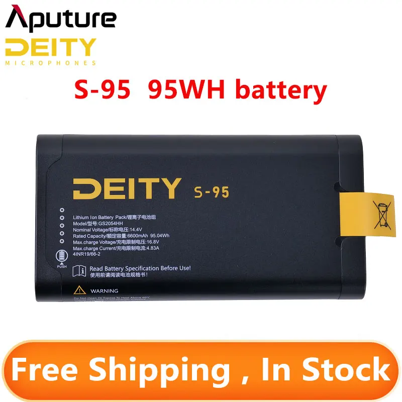 Aputure Deity S-95 95WH Lithium Battery Or Battery Charger Recording Equipment is Intelligent   Compact and Portable.