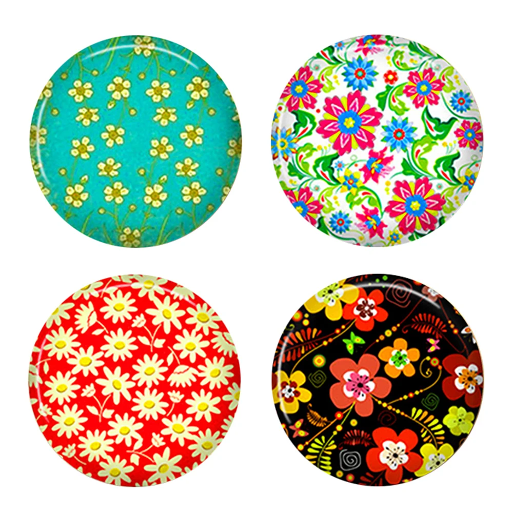 8mm 10mm 12mm 25mm 14mm 16mm 18mm 20mm  Photo Glass Cabochons Round Cameo Set Handmade Settings Stone Snap Flowers FPT3601