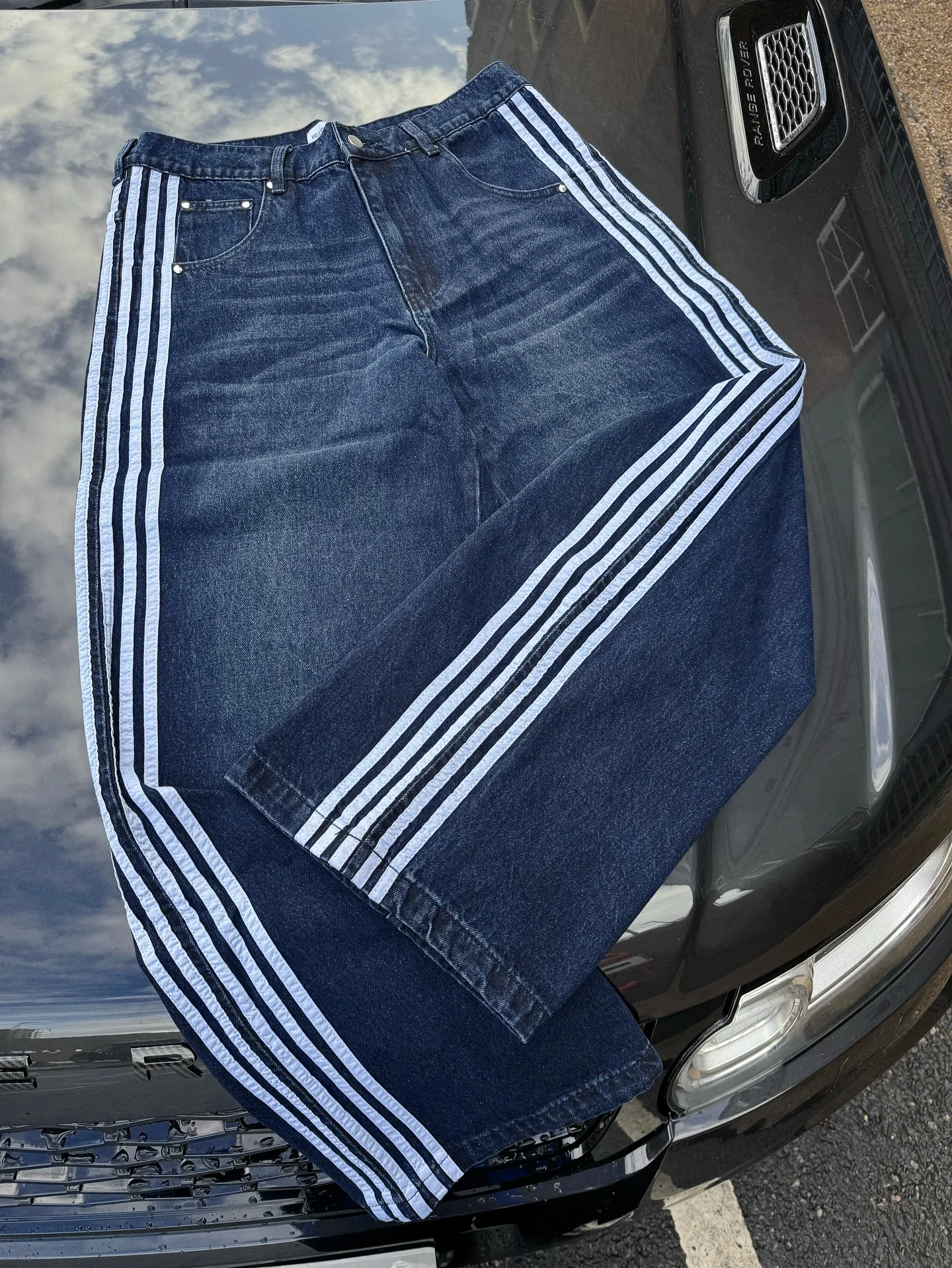 

Striped embroidered jeans men's sweatpants street American style men and women casual pants casual travel y2k retro fashion cool