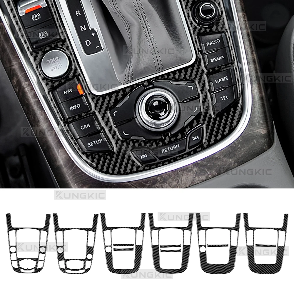 

Real Carbon Fiber For Audi Audi A4 B8 A5 2009 2010 2011 2012 2013 2014 2015 2016/Q5 2010-2018 Central Control Gear Panel Sticker