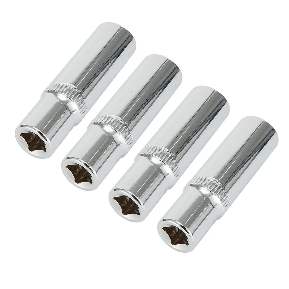 

4pcs 1 4 Inch Square Drive 10mm Hexagon Socket Wrenches Deep Sockets For Drivers Socket Wrenches Hand Tools Accessories