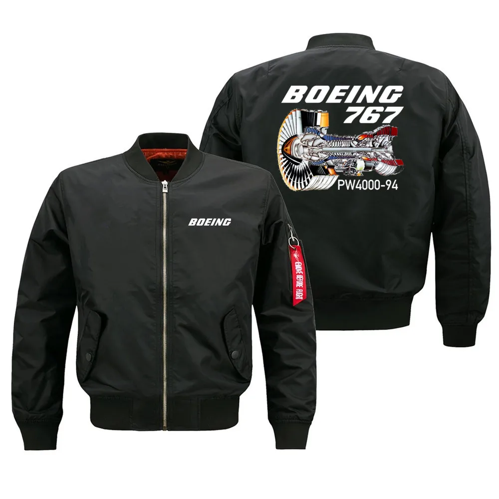 

New Military Outdoor Flight Boeing 767 Engine (PW4000-94) Aviation Pilots Men Ma1 Bomber Jacket Baseball Coats