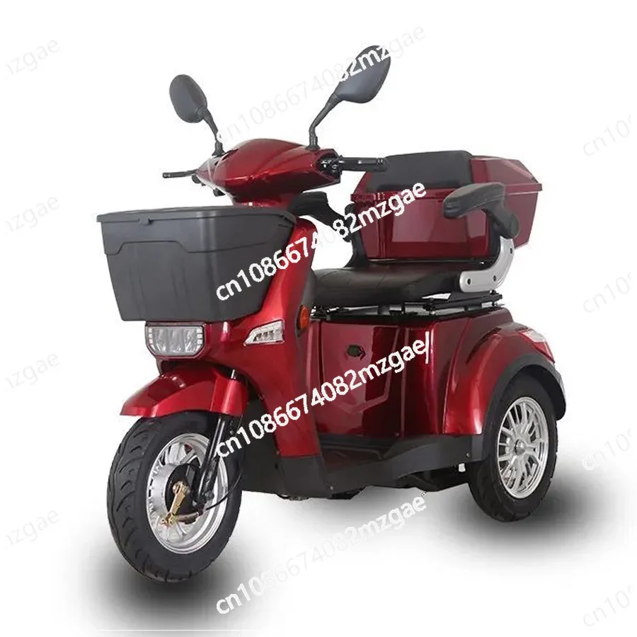 High-power electric tricycle four-wheeler household elderly travel extended version