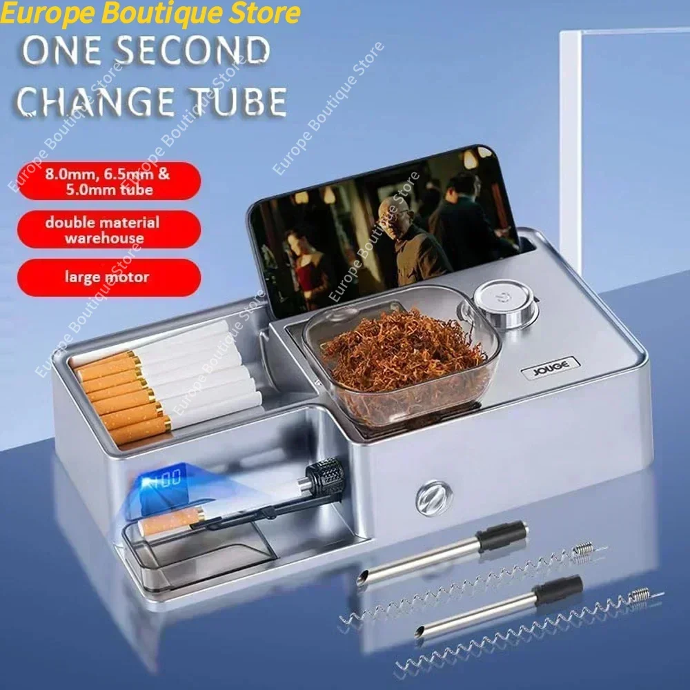 

New 3-in-1 Automatic Cigarette Machine Electric Cigarette Smart Sensor Injector Tobacco Filled 5.5/6.5/8mm Round Tube, Tweezers