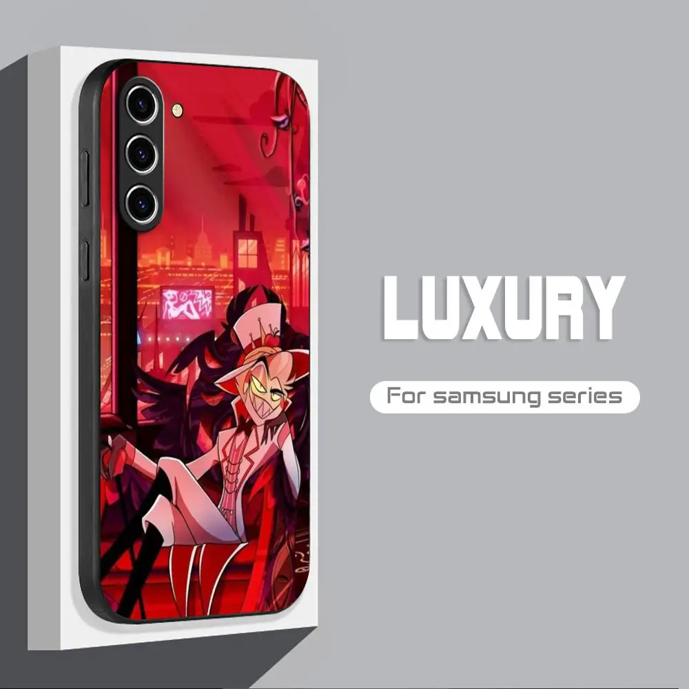 A-Hazbin h-Hotel-Alastor Phone Case For Samsung Galaxy S23 S22 S21 S20 Plus Ultra M54 Note20 Soft Black Phone Cover