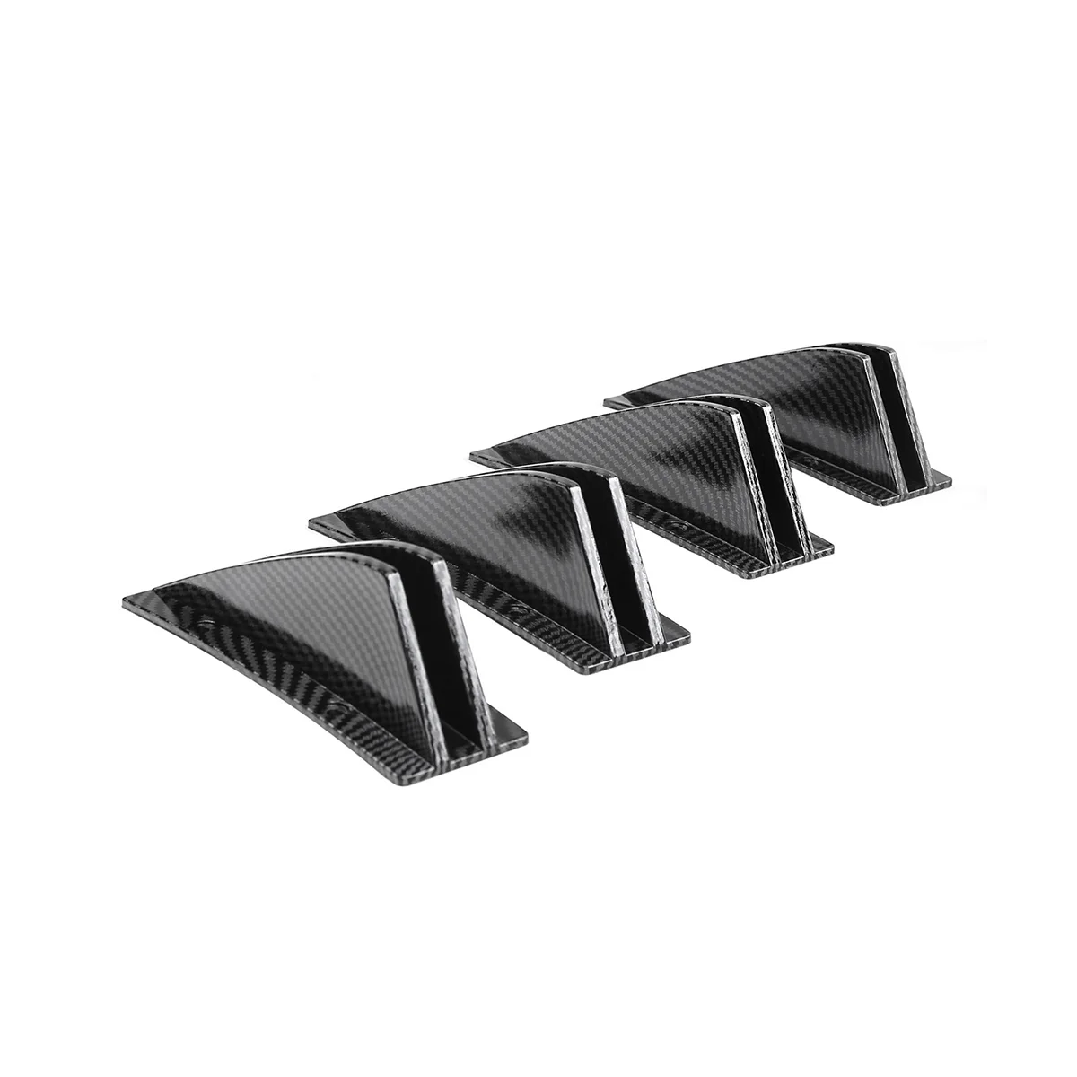 Universal 4Pcs/Set Car Rear Bumper Diffuser Spoiler ABS Anti-Collision Rear Bumper Lip Diffuser