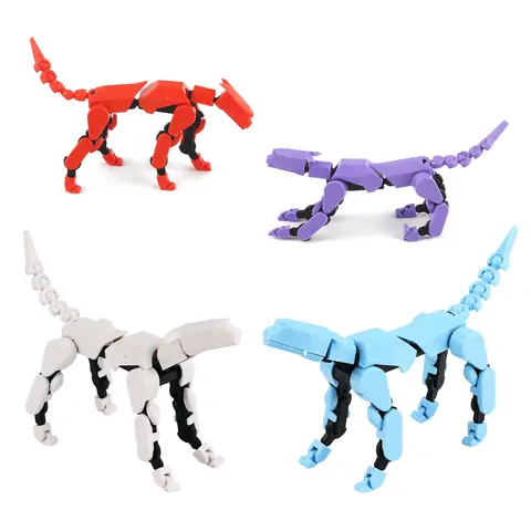 Puzzle New Unique Assembly Doll Block 3D Printing Dog Multi Joint Full Body Activity Decompression Toy