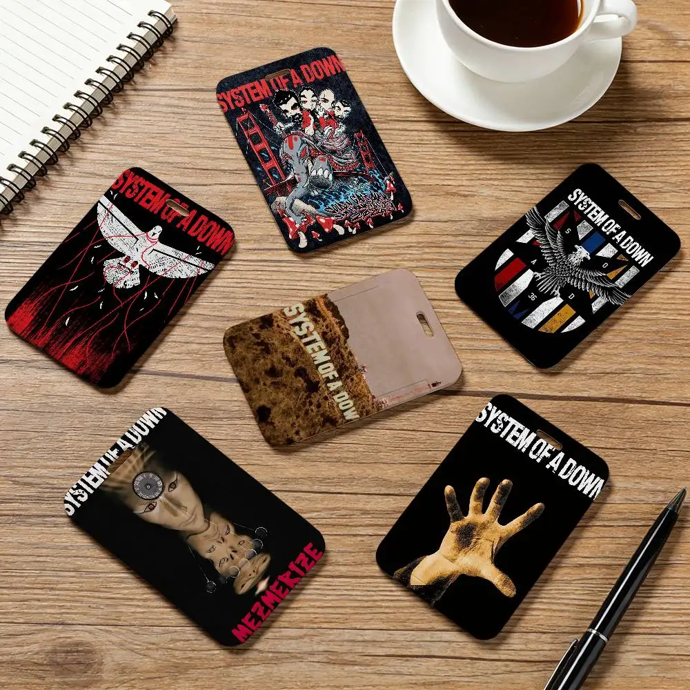 Band S-System of a Down Card Cover Bag Business Work Name Card Badge Holders Unisex Credit Card Business Bus ID Holder Case