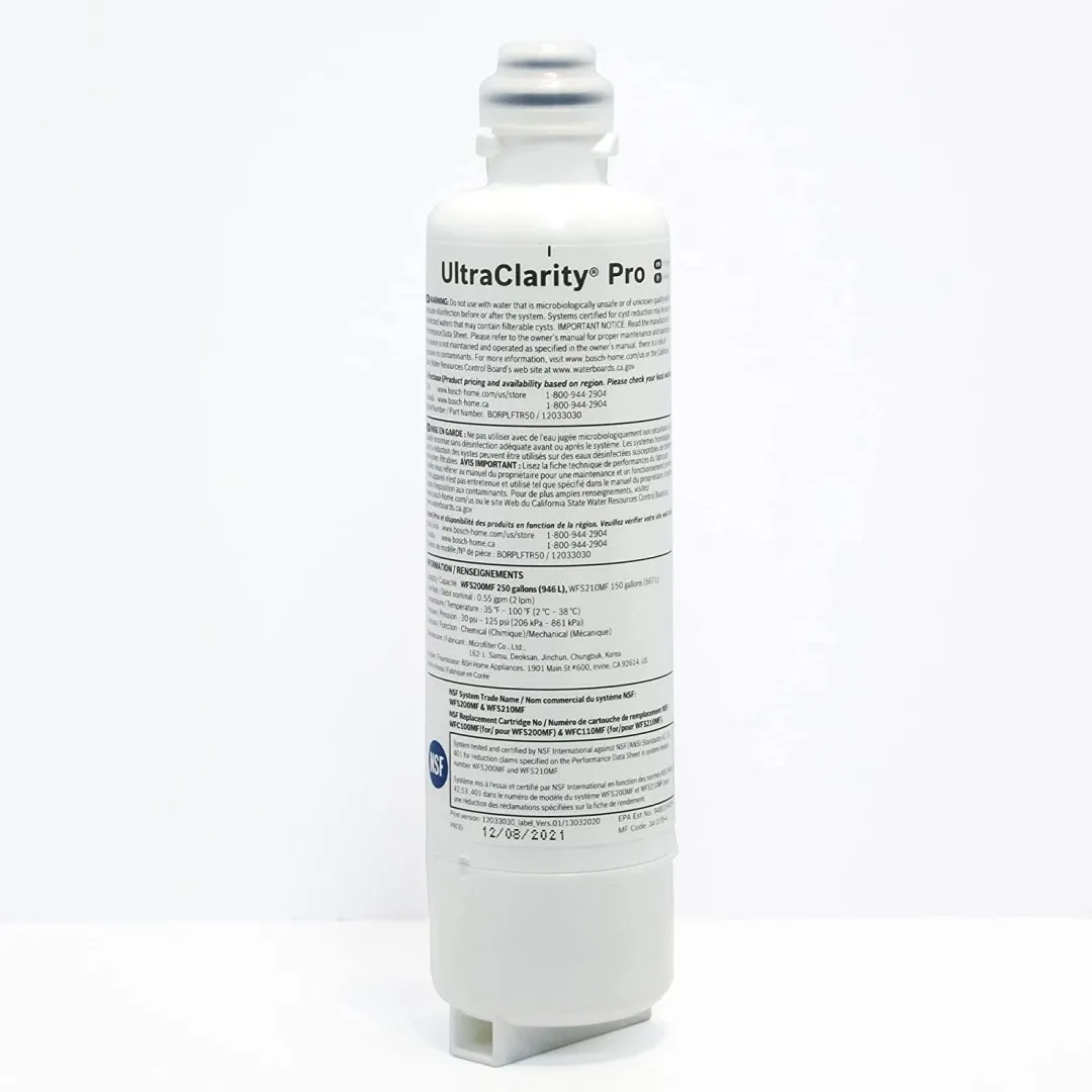 Filtre à eau de réfrigérateur Bosch UltraClarity Pro, remplacement pour la faillite PLFTR50, la faillite PLFTR55,RA450022,12033030