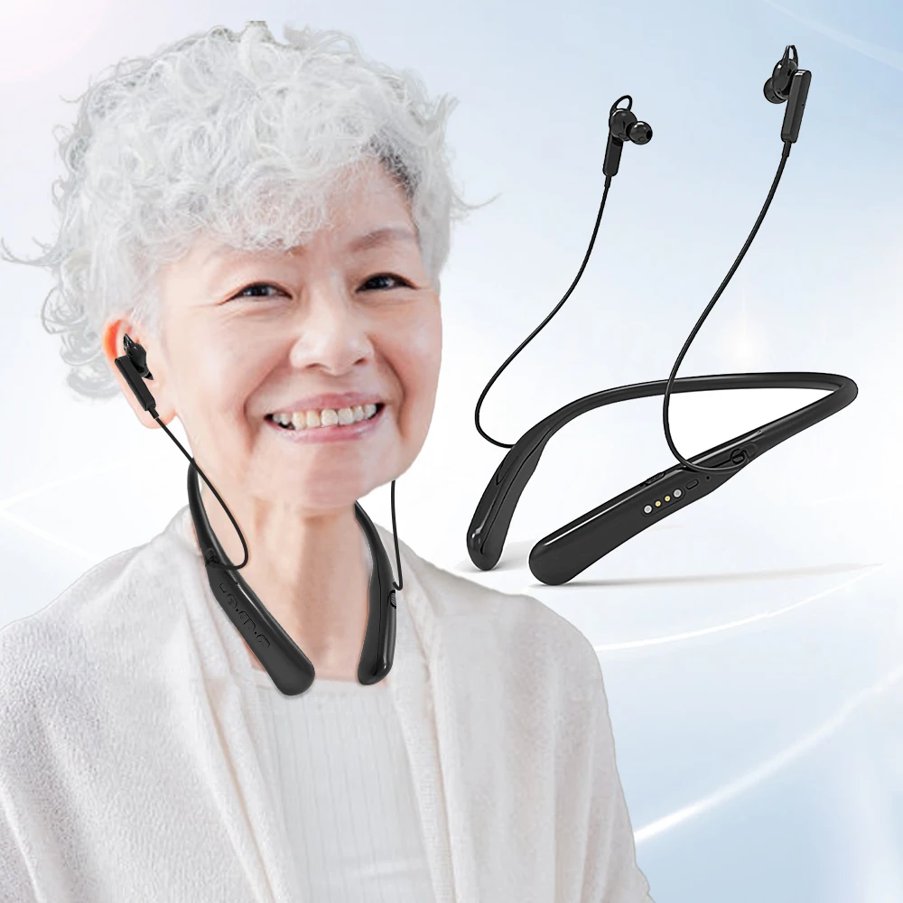 Bluetooth Hearing Aids for Deafness Rechargeable Neck Wear Hearing Aid Sound Amplifier High Quality Noiseless Elderly Audifonos