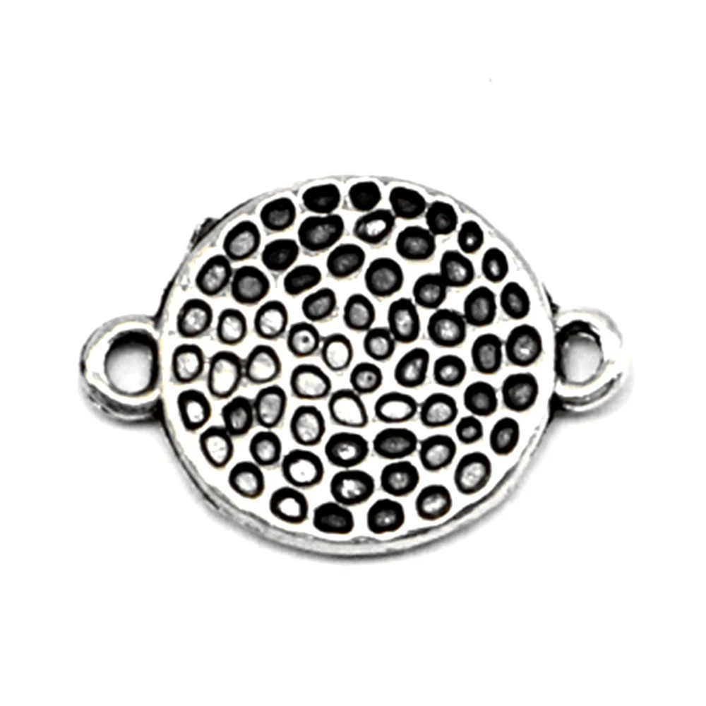 Circle Connector Jewelry Making Pendant Cute Man Jewelri 12x17mm 20pcs Antique Silver Color