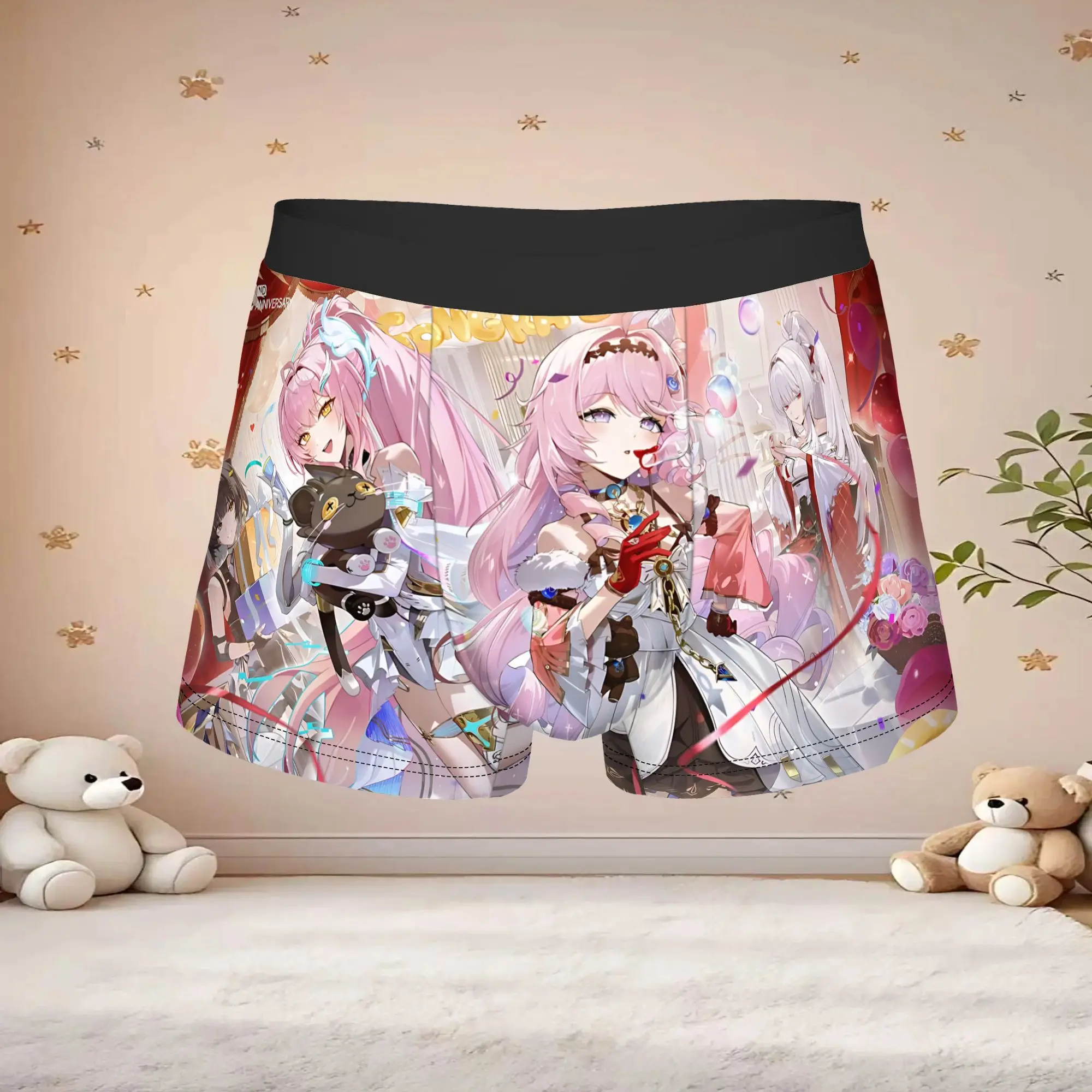 Popular Anime Game Theme Of Romance Girls boxers  adults 18 plus Underpants Homme Panties Men's Underwear Comfortable Shorts