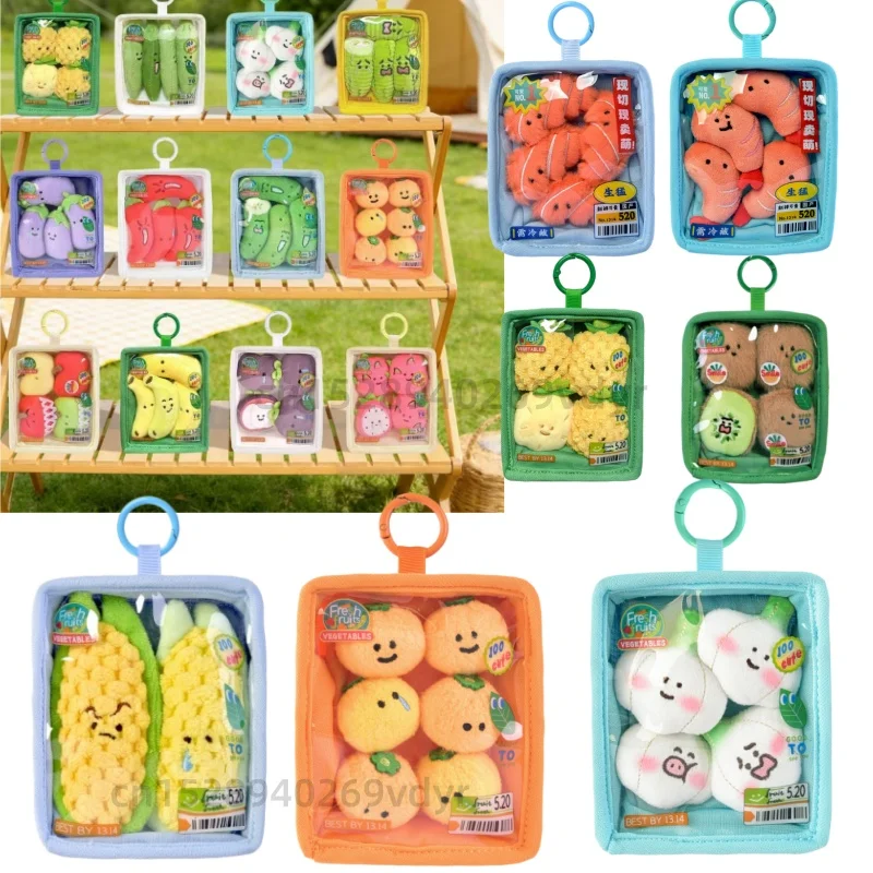 Modèles promotionnels : Série Peluches et Pendentifs de Sac en Forme de Fruits et Légumes (Orange, Pitaya, Aubergine) – Mini Poupées Suspendues pour Décoration de Sac