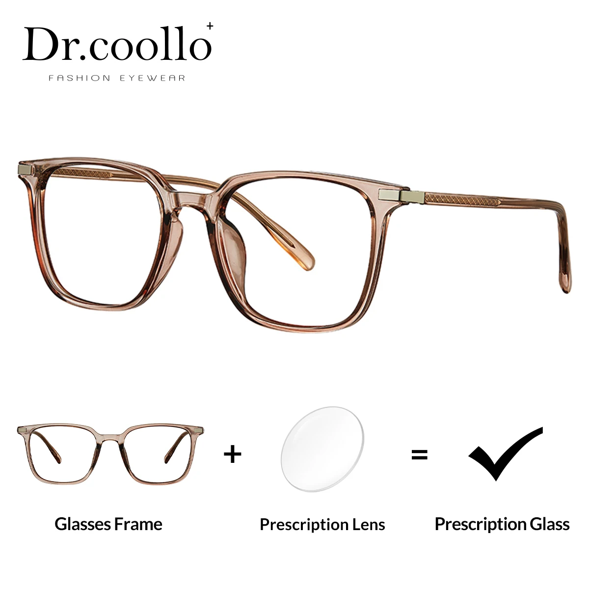 

Drcoollo Hight Quality Acetate Square Reading Glasses Photochromic Blue Light Progressive Prescription Glasses for Men Women
