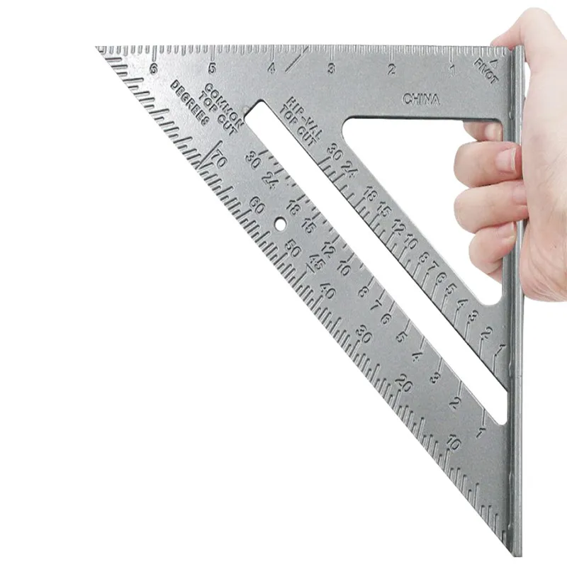 7inch Triangle Rule 90 Degree Thickening Angle Rule Aluminum Alloy Carpenter Measurement Square Ruler Layout Measurement Tool