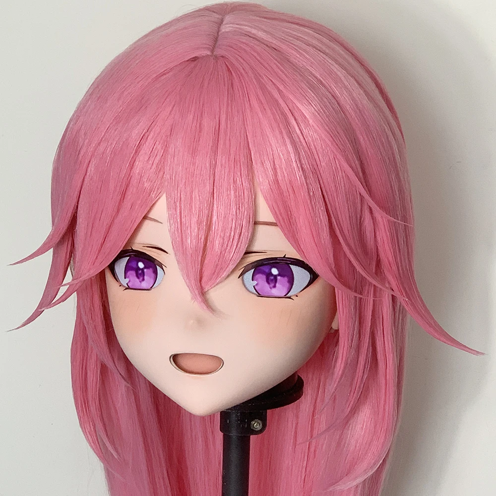 (AL07)Customize Character Crossdressing Female/Girl Resin Full/Half Head With Lock Anime Cosplay Japanese Animego Kigurumi Mask