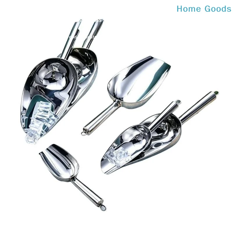 Stainless Steel Ice Scoop Thickened Anti-Rust Handle Food Safe Multifunctional for Home Bar Party Wedding Celebration Useproduct
