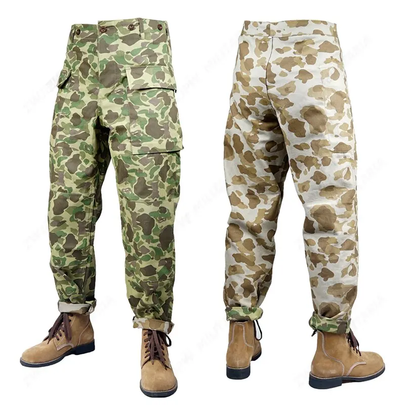 WW2 US Army  HBT Military  ARMY PACIFIC CAMOUFLAGE pants BREATHABLE