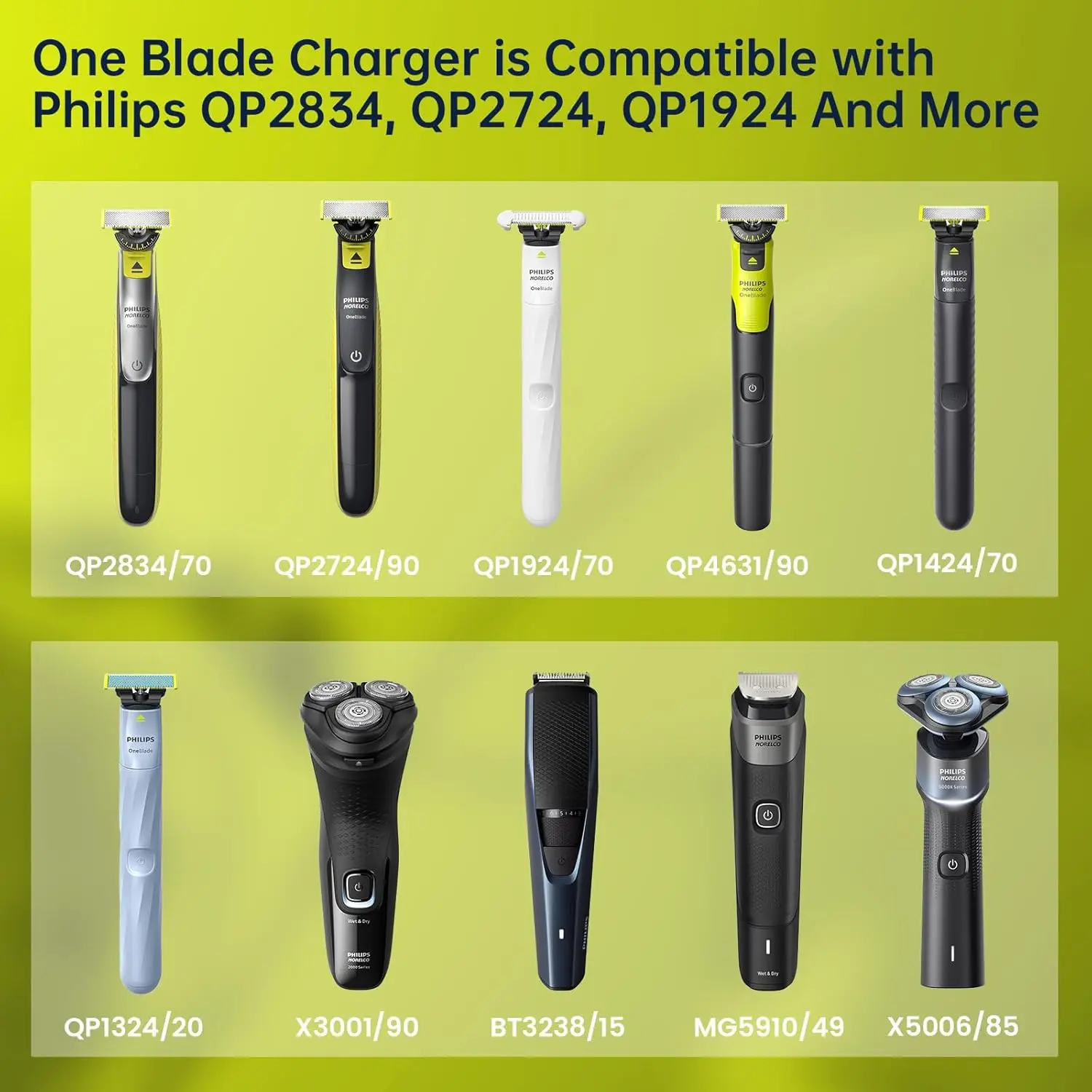 LISI 5V Type-C Shaver Adapter Charging Converter for Philips One Blade QP2724 QP2834 QP4530 QP1924 QP1324 Electric Shaver