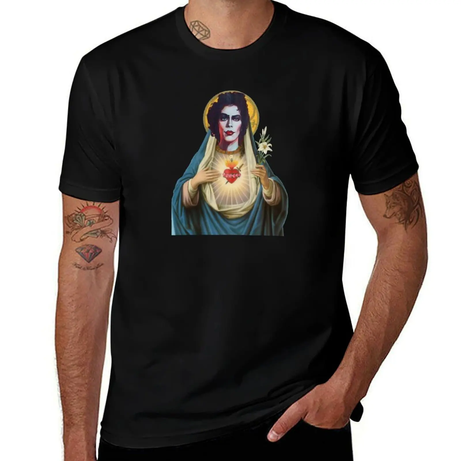 Saint Frank N. Furter T-Shirt Clothing anime rapper graphic tees Men's cotton t-shirt